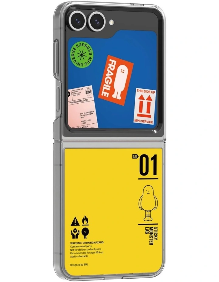 Galaxy Z Flip6 Sticky Monster Lab Fragile Flipsuit Case in Orange image 4