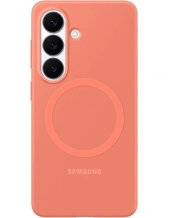 Galaxy S26 Silicone Magnet Case in Coral Red