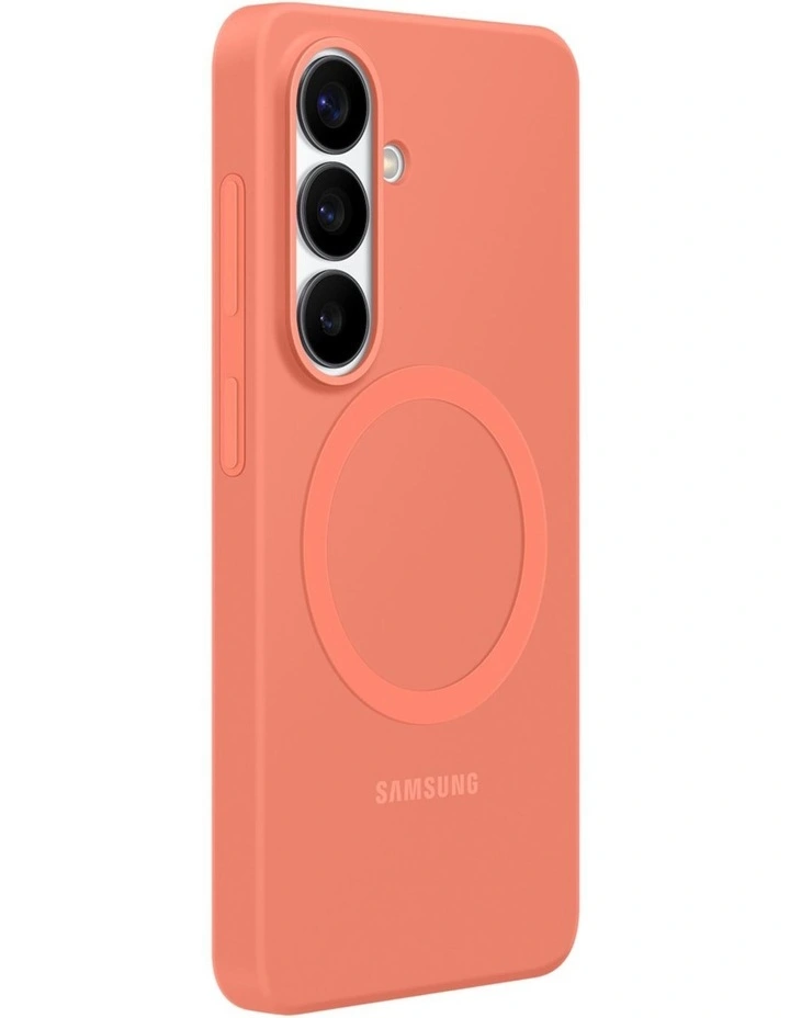 Galaxy S26 Silicone Magnet Case in Coral Red image 2