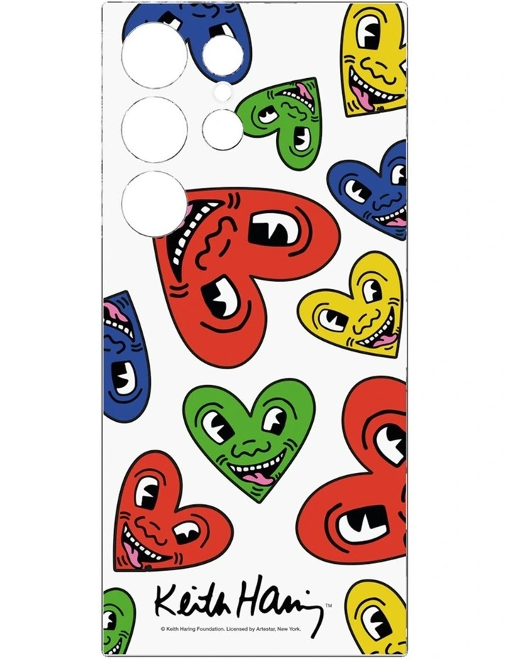 S24 Ultra Keith Haring Heart Flipsuit Case in Red image 1