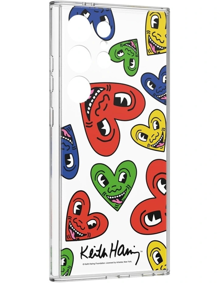 S24 Ultra Keith Haring Heart Flipsuit Case in Red image 3
