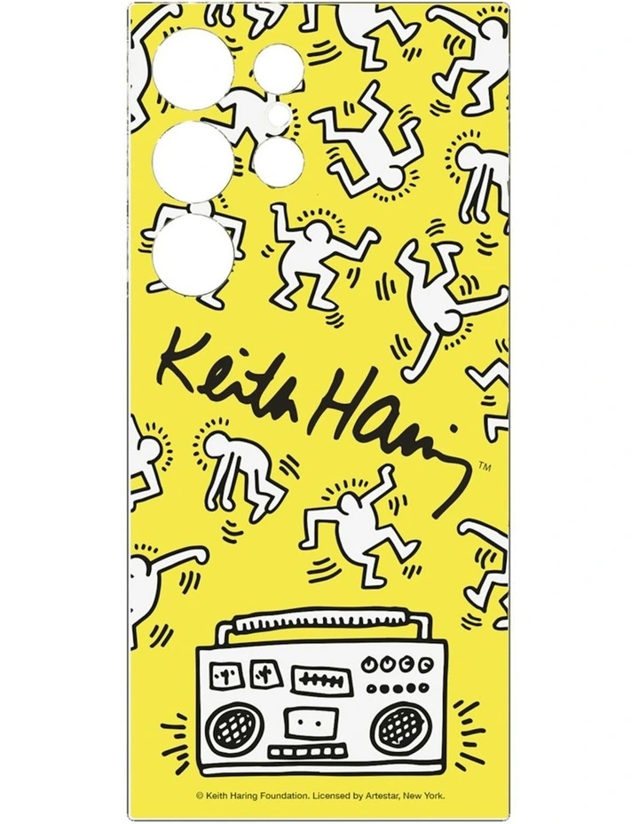 Keith Haring Dance Flipsuit Insert For Galaxy S24 Ultra Case in Yellow image 1