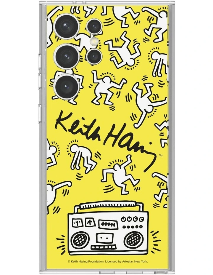 Keith Haring Dance Flipsuit Insert For Galaxy S24 Ultra Case in Yellow image 2