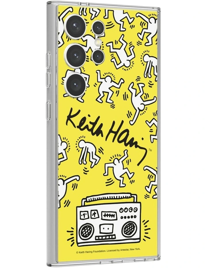 Keith Haring Dance Flipsuit Insert For Galaxy S24 Ultra Case in Yellow image 3