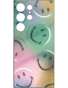 Galaxy S24 Ultra Smiley Bubble Flipsuit Case Insert in Green