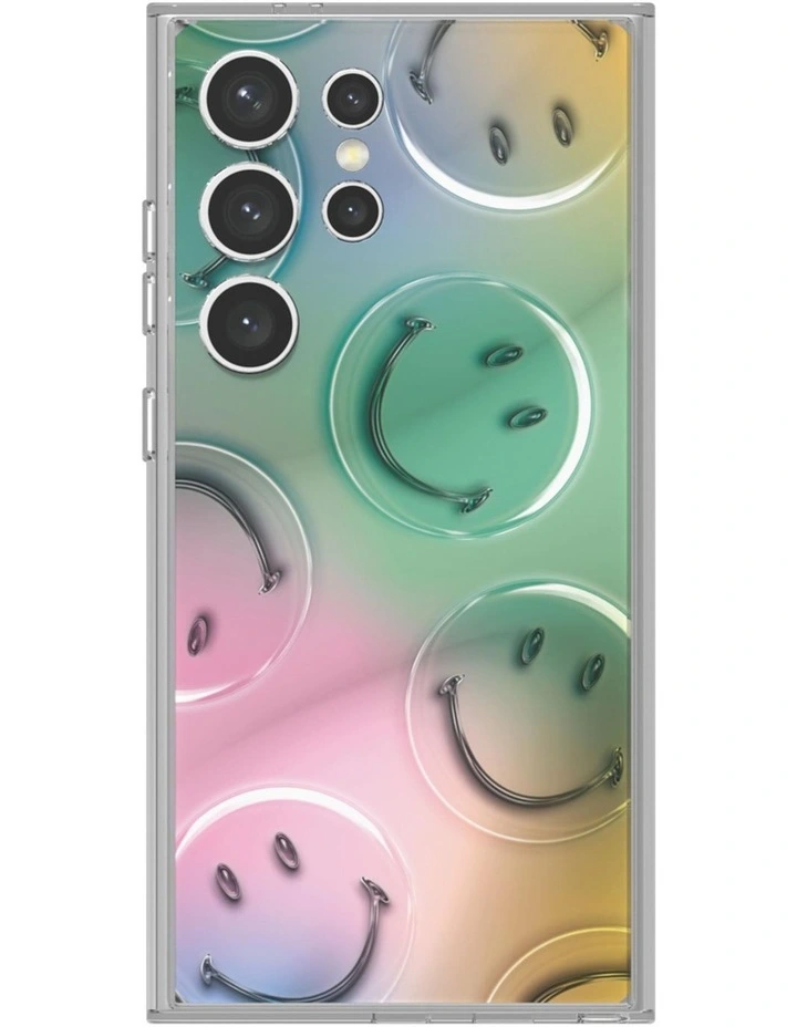 Galaxy S24 Ultra Smiley Bubble Flipsuit Case Insert in Green image 2