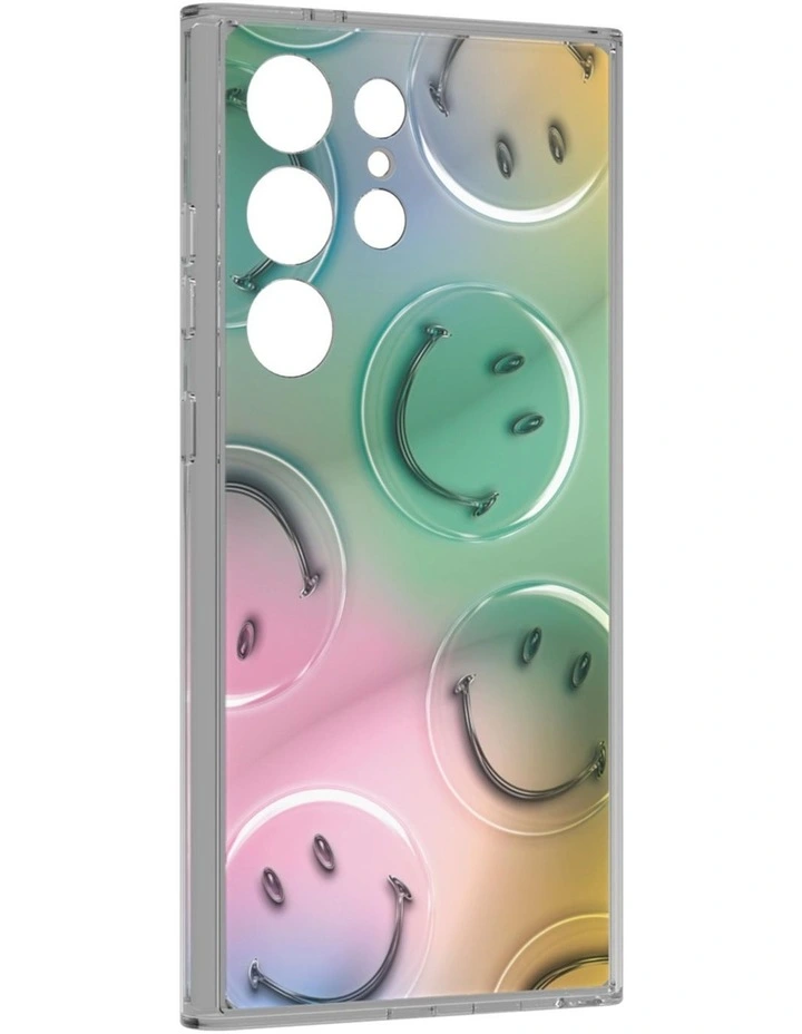 Galaxy S24 Ultra Smiley Bubble Flipsuit Case Insert in Green image 3