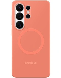 Galaxy S26 Ultra Silicone Magnet Case in Coral Red