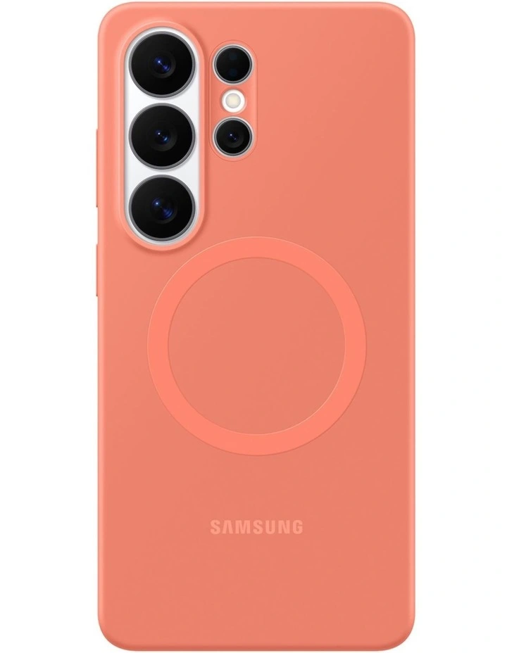 Galaxy S26 Ultra Silicone Magnet Case in Coral Red image 1