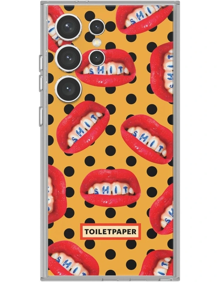 Galaxy S24 Ultra Toiletpaper Dots Flipsuit Case Insert in Yellow image 2