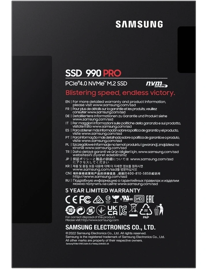 990 PRO PCIe 4.0 NVMe M.2 SSD (4TB) in Black image 6