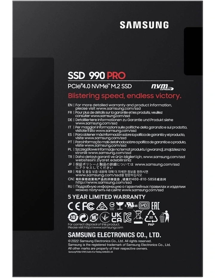 990 PRO PCIe 4.0 NVMe M.2 SSD (1TB) in Black image 6