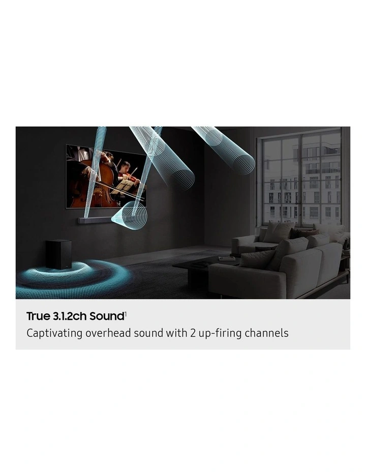 Q-Series Soundbar HW-Q600H 3.1.2ch Subwoofer (2026) in Titan Black image 4