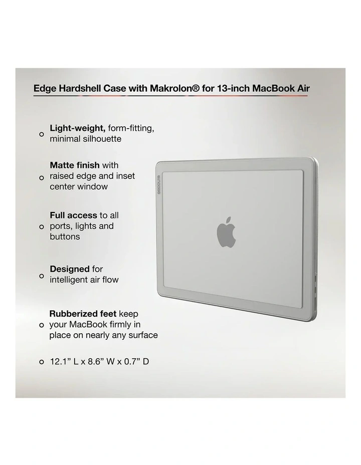 MacBook Air Edge Hardshell Case for 13inch in Clear INMB200751-CLR image 6