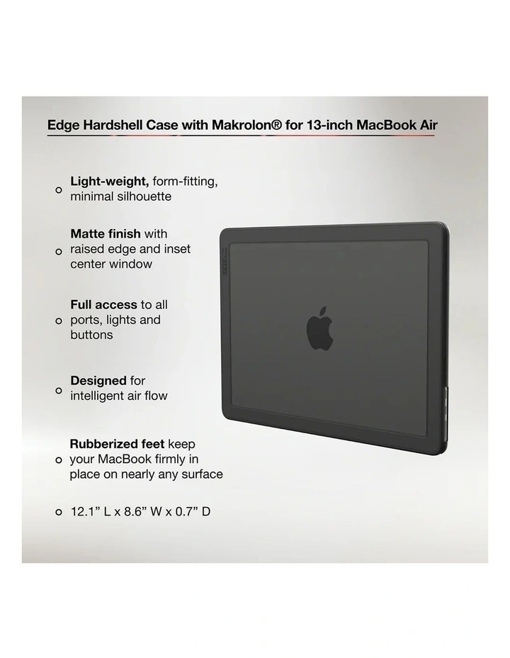 MacBook Air Edge Hardshell Case 13-inch in Black INMB200751-BLK image 7