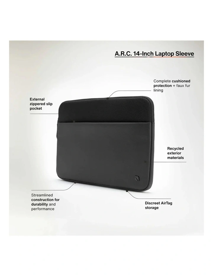 A.R.C Laptop Sleeve 14'' in Black INCO400717-BLK image 6