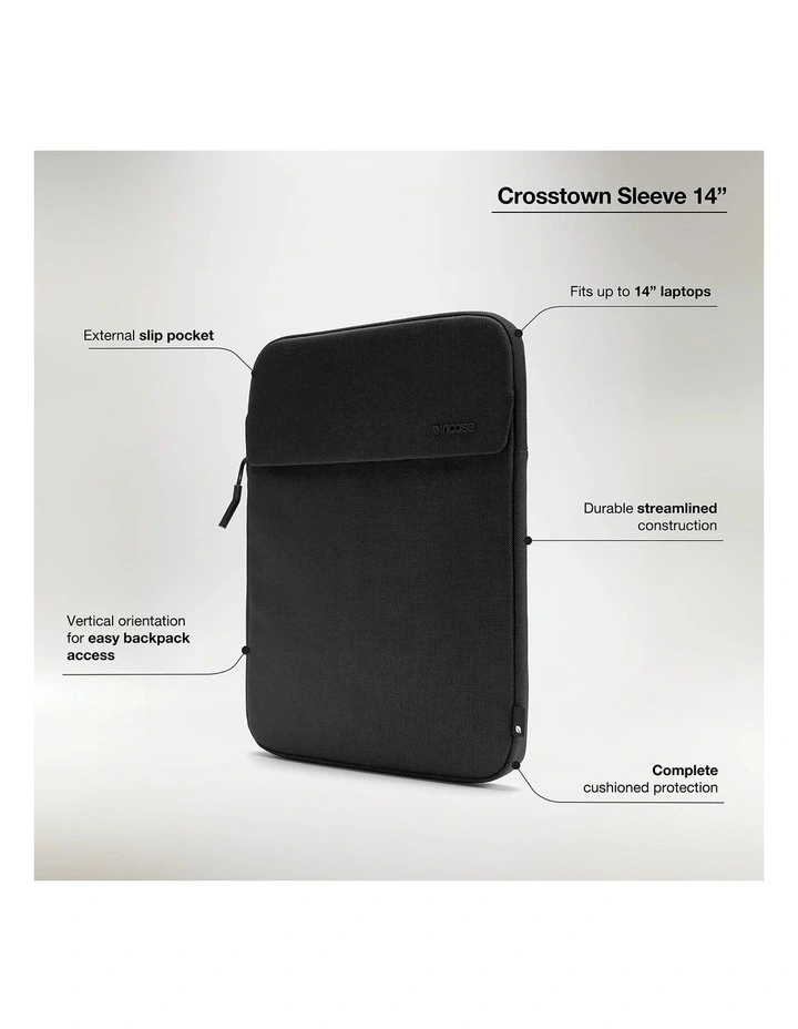 Crosstown Laptop Sleeve 14'' in Black INCO400803-BLK image 7