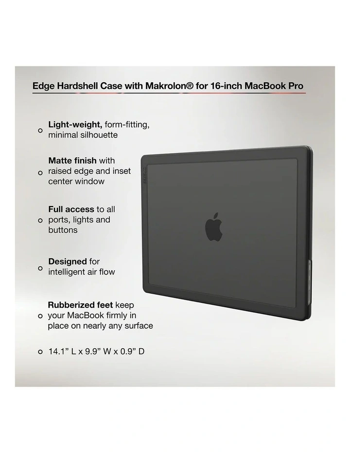 MacBook Pro Edge Hardshell Case 16-inch in Black INMB200754-BLK image 6