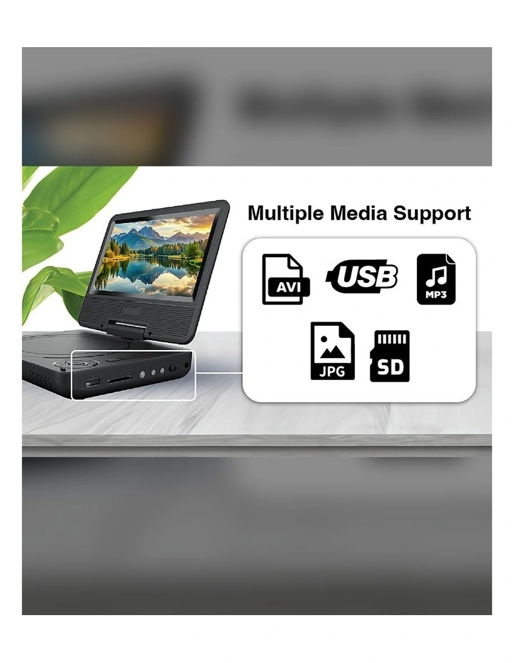Laser Portable DVD Player With 7 Inch Swivel Screen DVD-PT-7D image 3