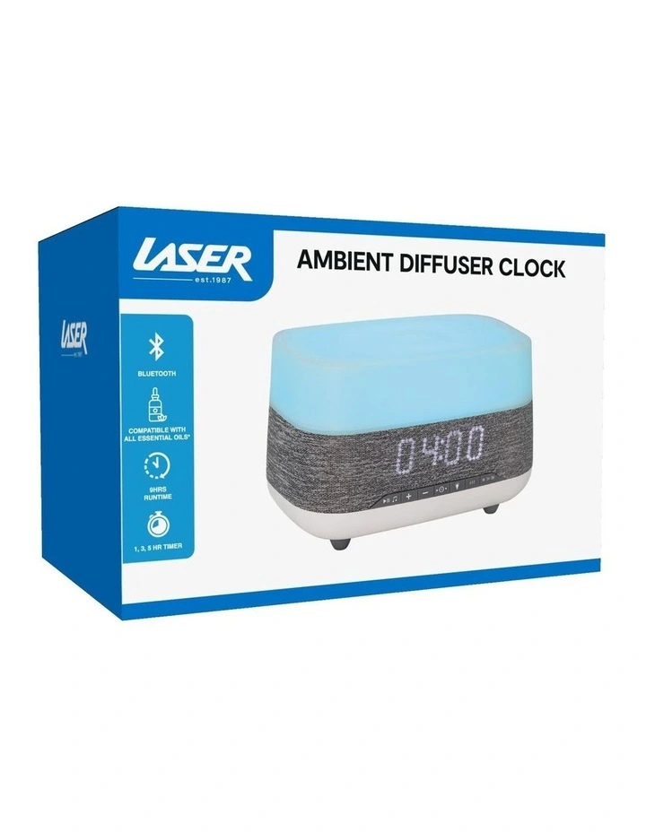 Laser Aroma Diffuser Clock with Bluetooth Speaker and Light AO-ADSP-924 image 6
