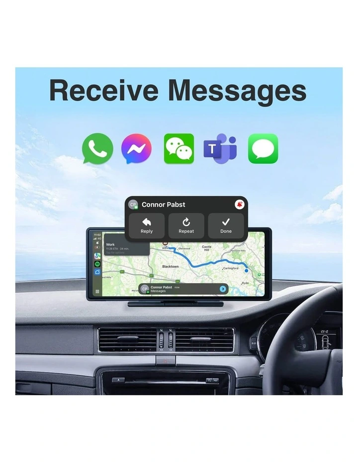 Laser 10.26 Inch Portable CarPlay and Android Auto Touchscreen NAVC-10CP-235 image 3