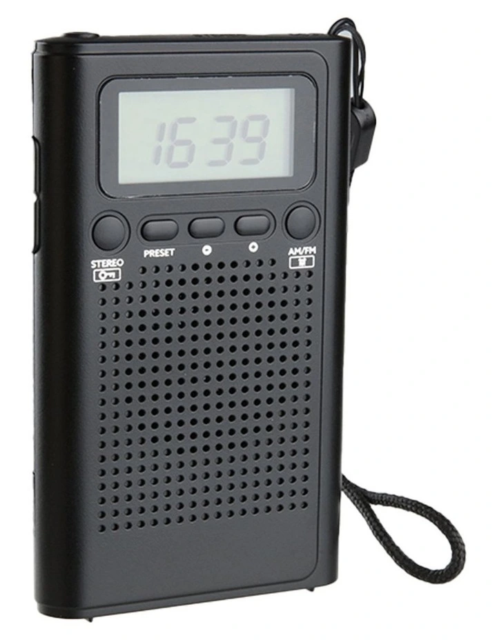 Laser Pocket AM FM Radio with LCD Display and Speaker SPK-PR1552 image 2