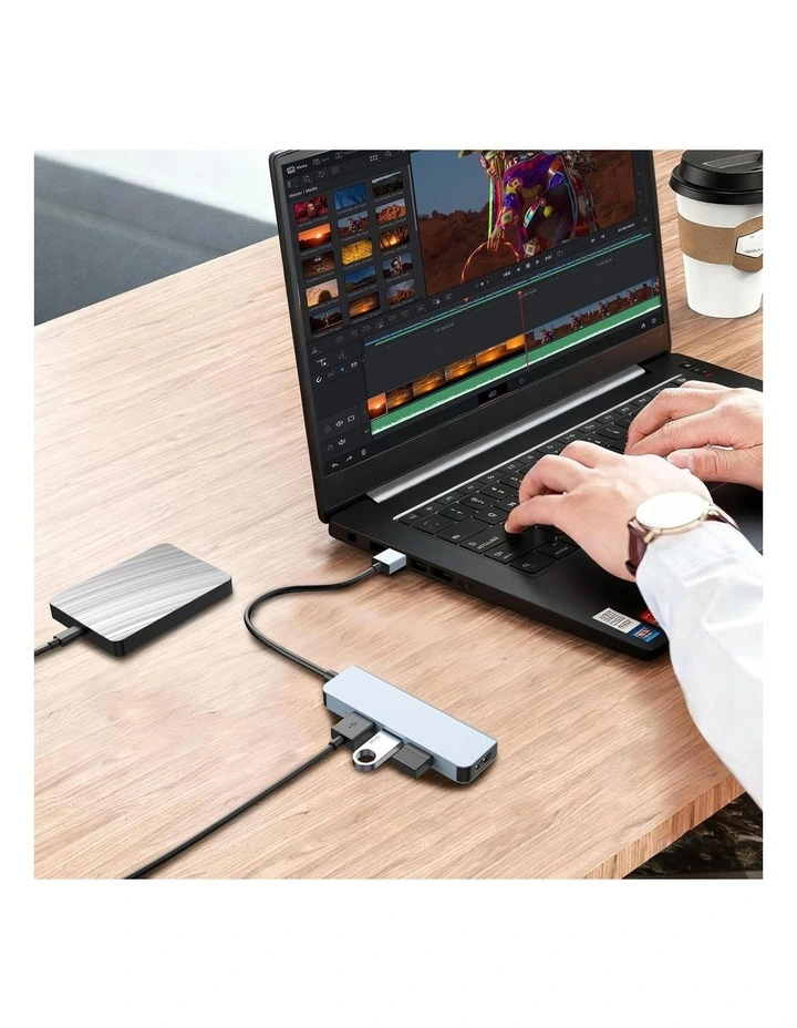 Laser USB-A 4 Port USB 3.0 Data Hub with 5Gbps PC-HUB401-615 image 3