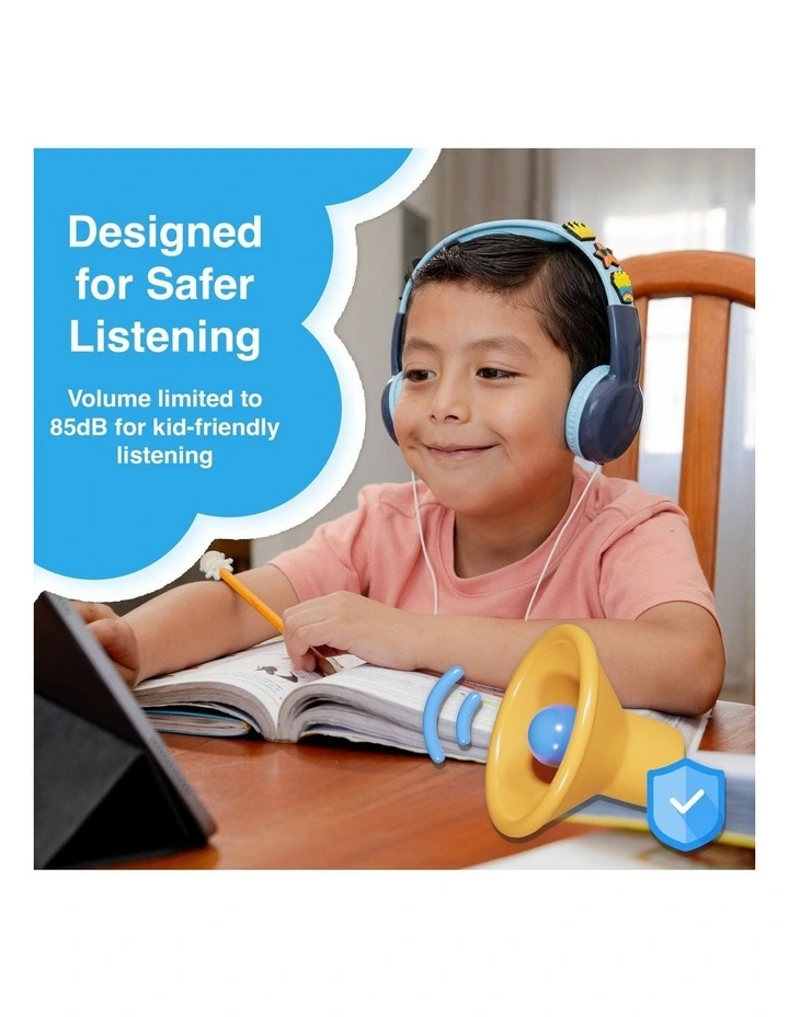 Laser Kids Wired Headphones With Customisable Charms HP-KW26BL-001 image 4