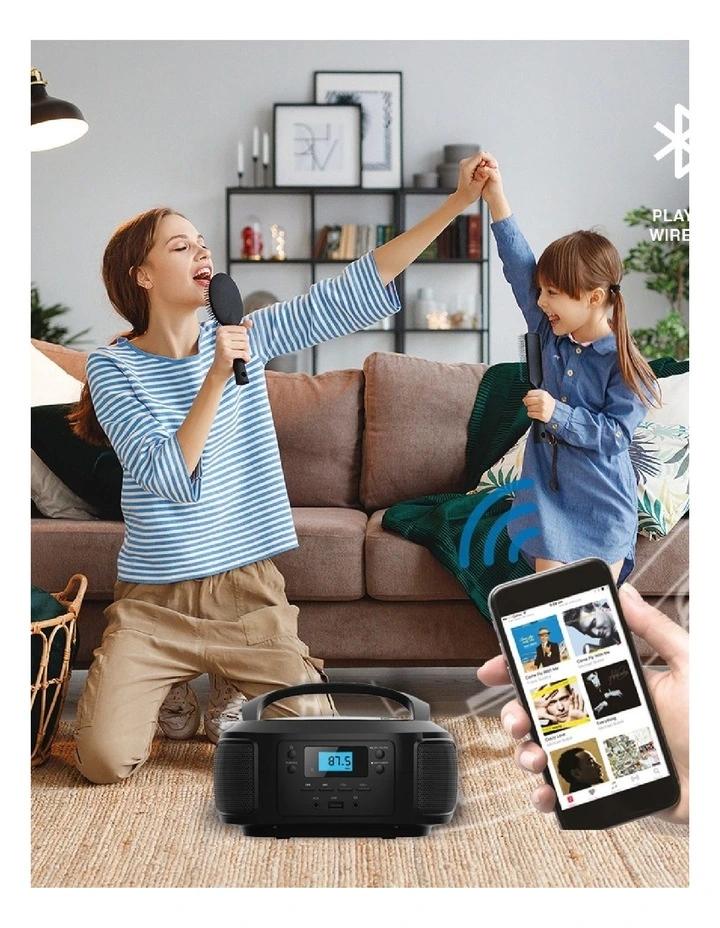 Laser Bluetooth CD/MP3 Boombox with FM Radio CDBB-BT500 image 2