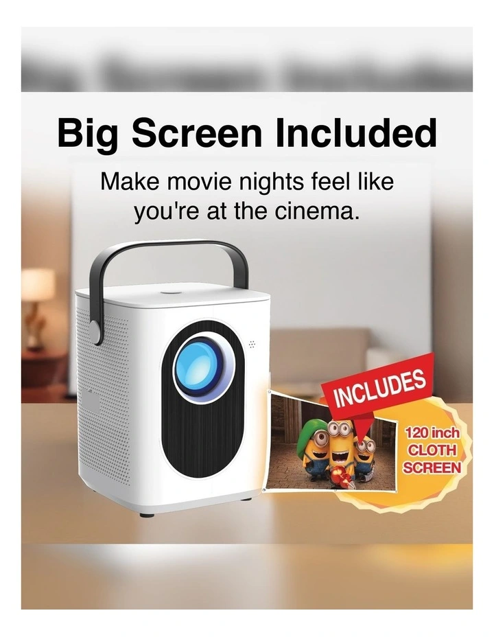 Laser Smart Android Projector With 120 Inch Screen PJ-CUFHWH-454 image 2