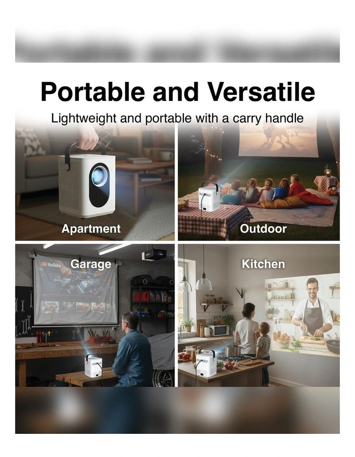 Laser Smart Android Projector With 120 Inch Screen PJ-CUFHWH-454 image 6