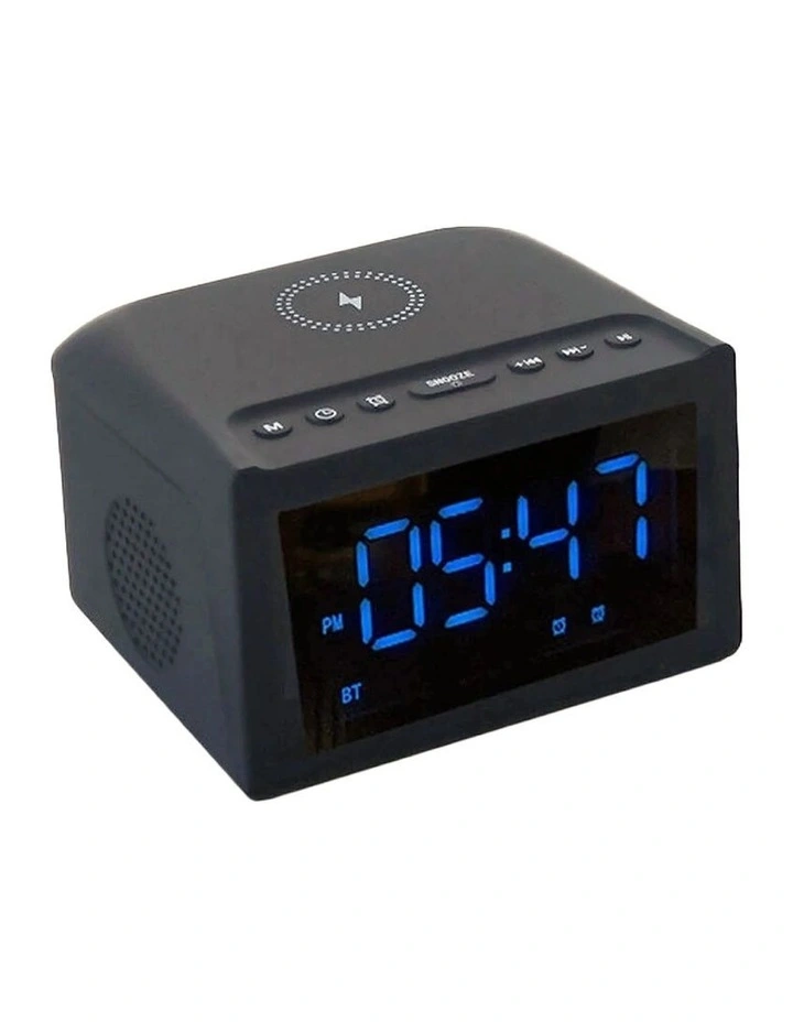 Laser Wireless Charging Alarm Clock with Bluetooth and FM Radio SPK-WCALC-118 image 5
