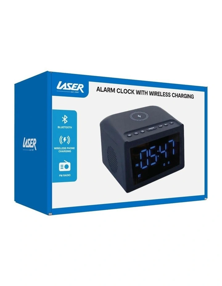 Laser Wireless Charging Alarm Clock with Bluetooth and FM Radio SPK-WCALC-118 image 7