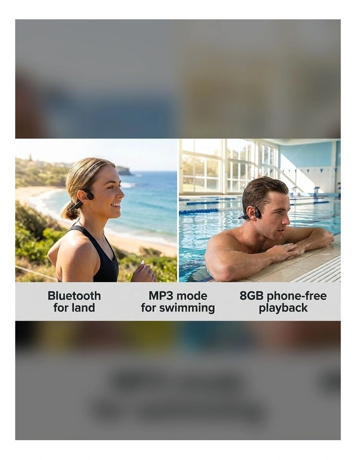 Laser Bone Conduction Swimming Headphones EP-BCX8BK-882 image 2