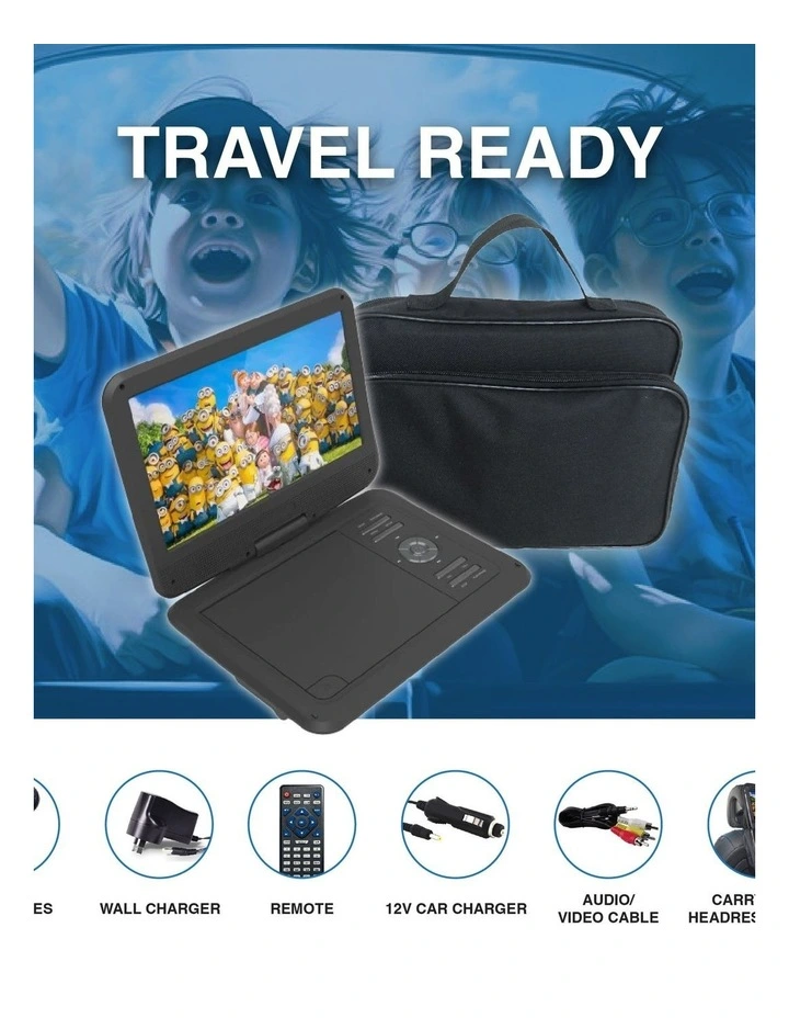 Laser 10 Inch Portable DVD Player With Anti-Skip Technology DVD-PT-10D image 2