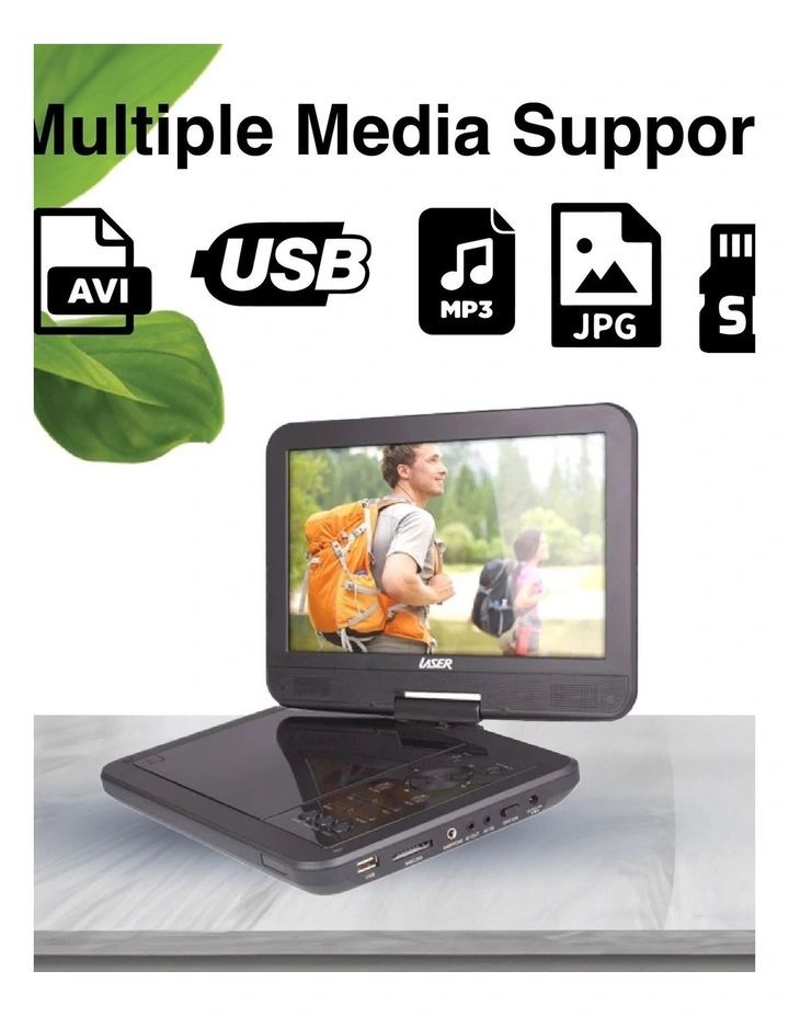 Laser 10 Inch Portable DVD Player With Anti-Skip Technology DVD-PT-10D image 4