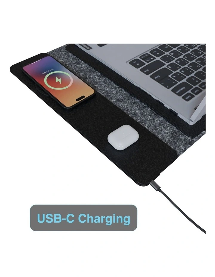 Laser Wireless Charging Laptop Sleeve and Mousepad 16 Inch WC-S16B-839 image 6