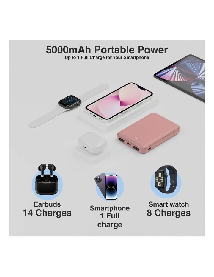 Laser 5000mAh Power Bank With Battery Indicator PB-5K24CL-292 image 2