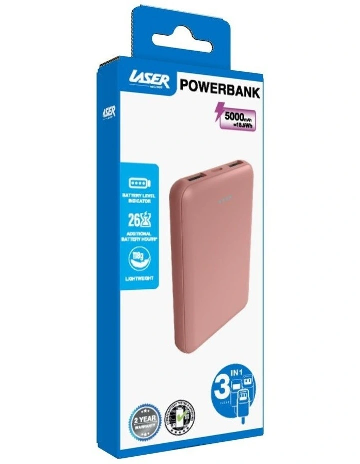 Laser 5000mAh Power Bank With Battery Indicator PB-5K24CL-292 image 7