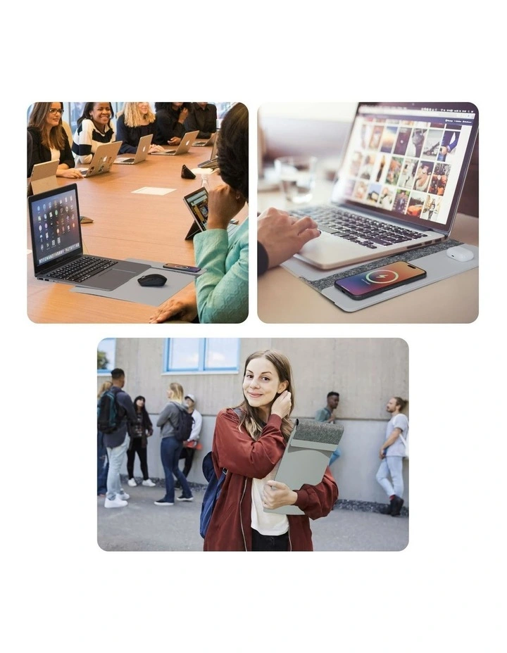 Laser Wireless Charging Laptop Sleeve and Mousepad 16 Inch WC-S16G-846 image 2