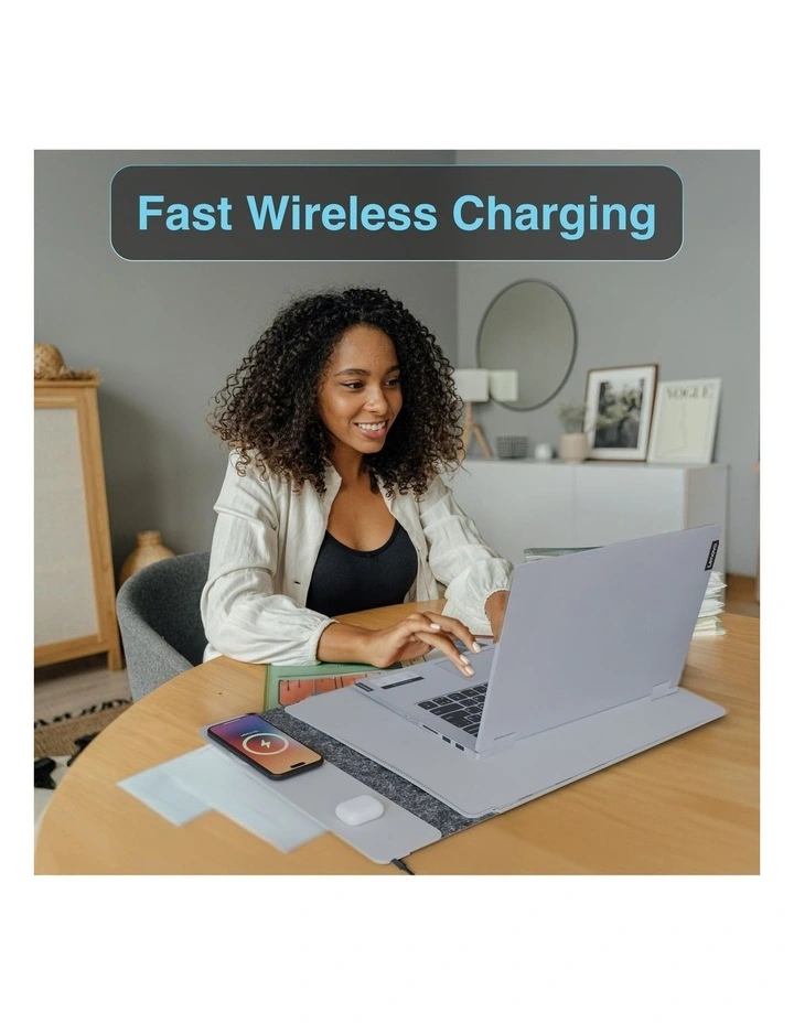 Laser Wireless Charging Laptop Sleeve and Mousepad 16 Inch WC-S16G-846 image 3