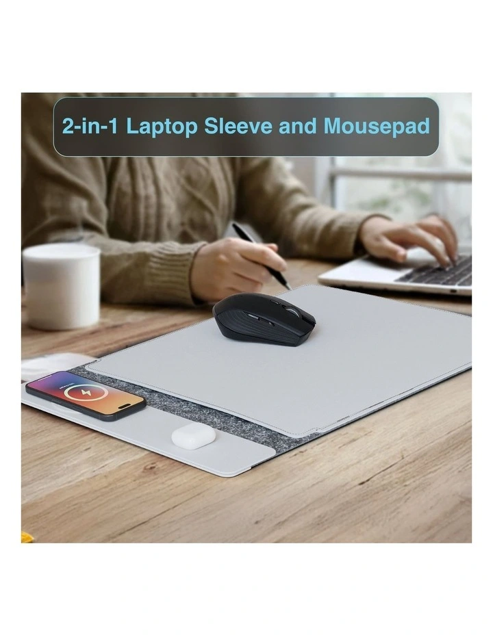 Laser Wireless Charging Laptop Sleeve and Mousepad 16 Inch WC-S16G-846 image 4