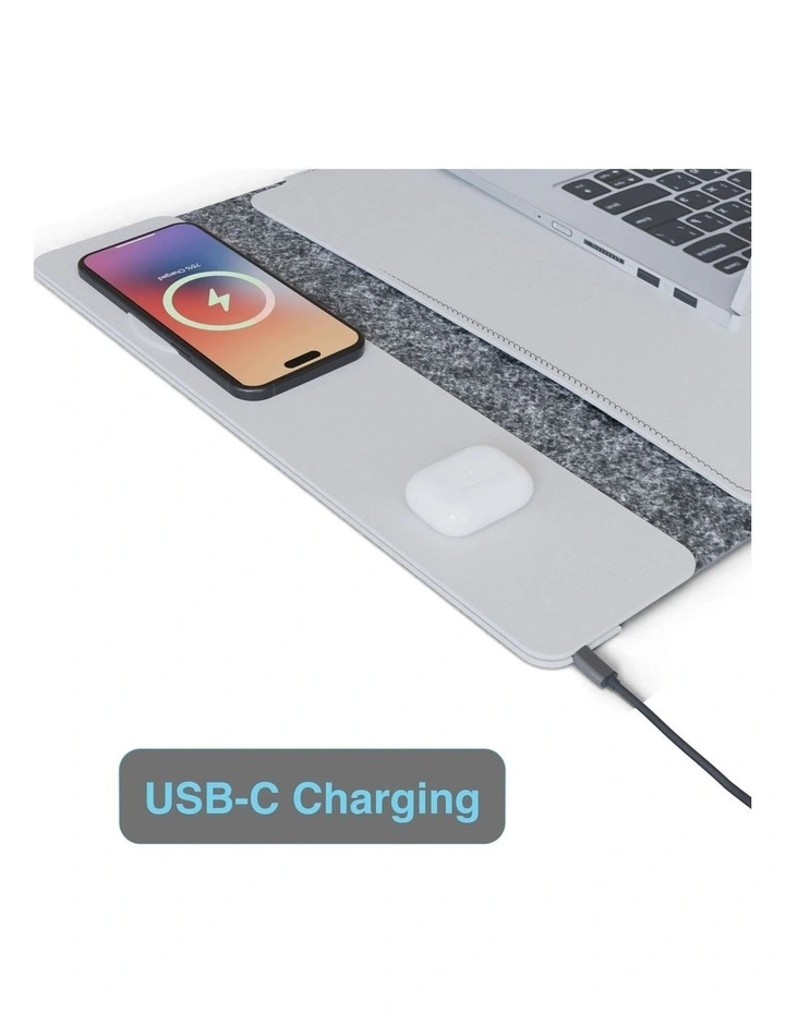 Laser Wireless Charging Laptop Sleeve and Mousepad 16 Inch WC-S16G-846 image 7