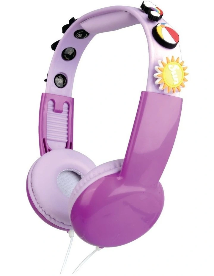 Laser Kids Wired Headphones With Customisable Charms HP-KW26PK-018 image 1