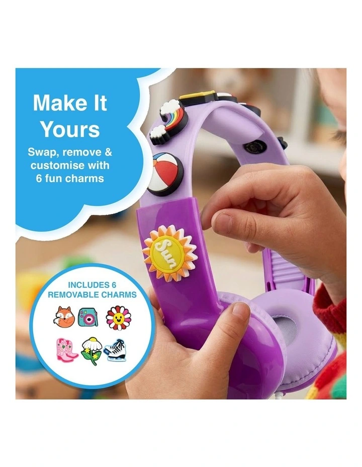 Laser Kids Wired Headphones With Customisable Charms HP-KW26PK-018 image 3