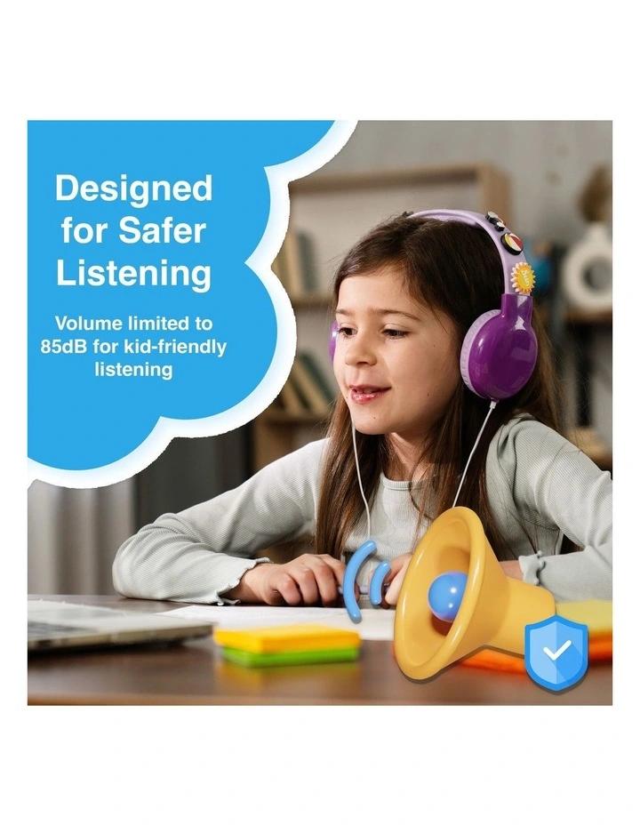 Laser Kids Wired Headphones With Customisable Charms HP-KW26PK-018 image 4