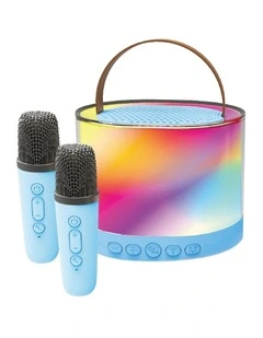 Laser Mini RGB Karaoke Speaker with Wireless Mics SP-KA30