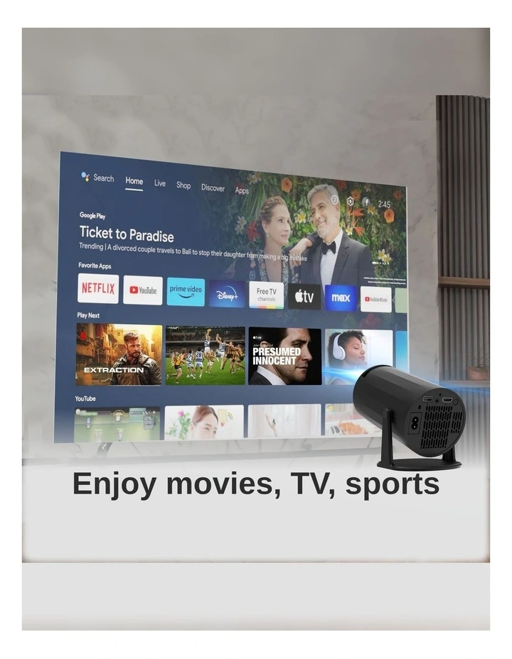 Laser Multi Angle Smart Android LED Projector PJ-TUHDAB-877 image 4