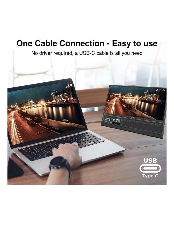 Laser 14 Inch USB-C Portable Monitor With Mini HDMI PC-14PTMB-004 image 3