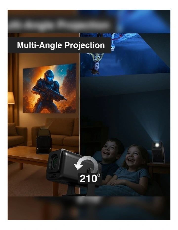 Laser 1080p Smart Android Multi-Angle LED Projector image 2
